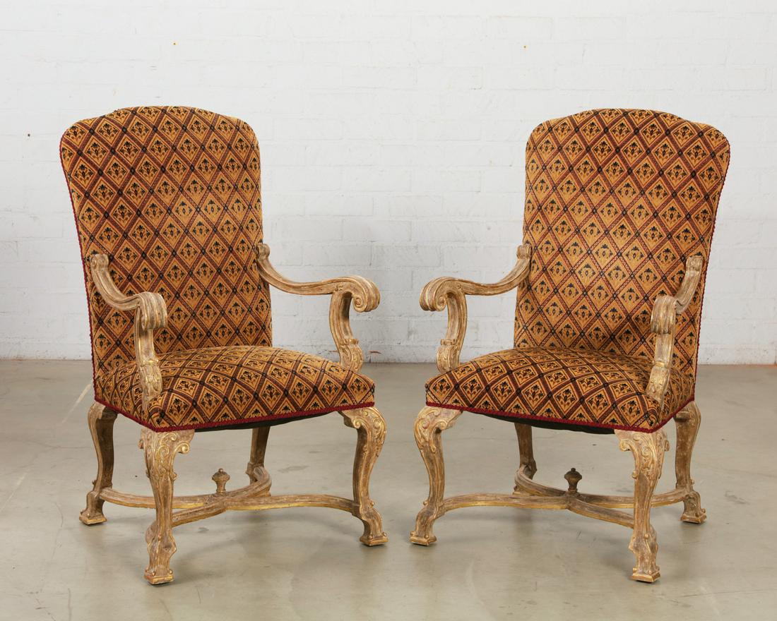 A pair of Dennis and Leen Baroque style armchairs (1 of 2)