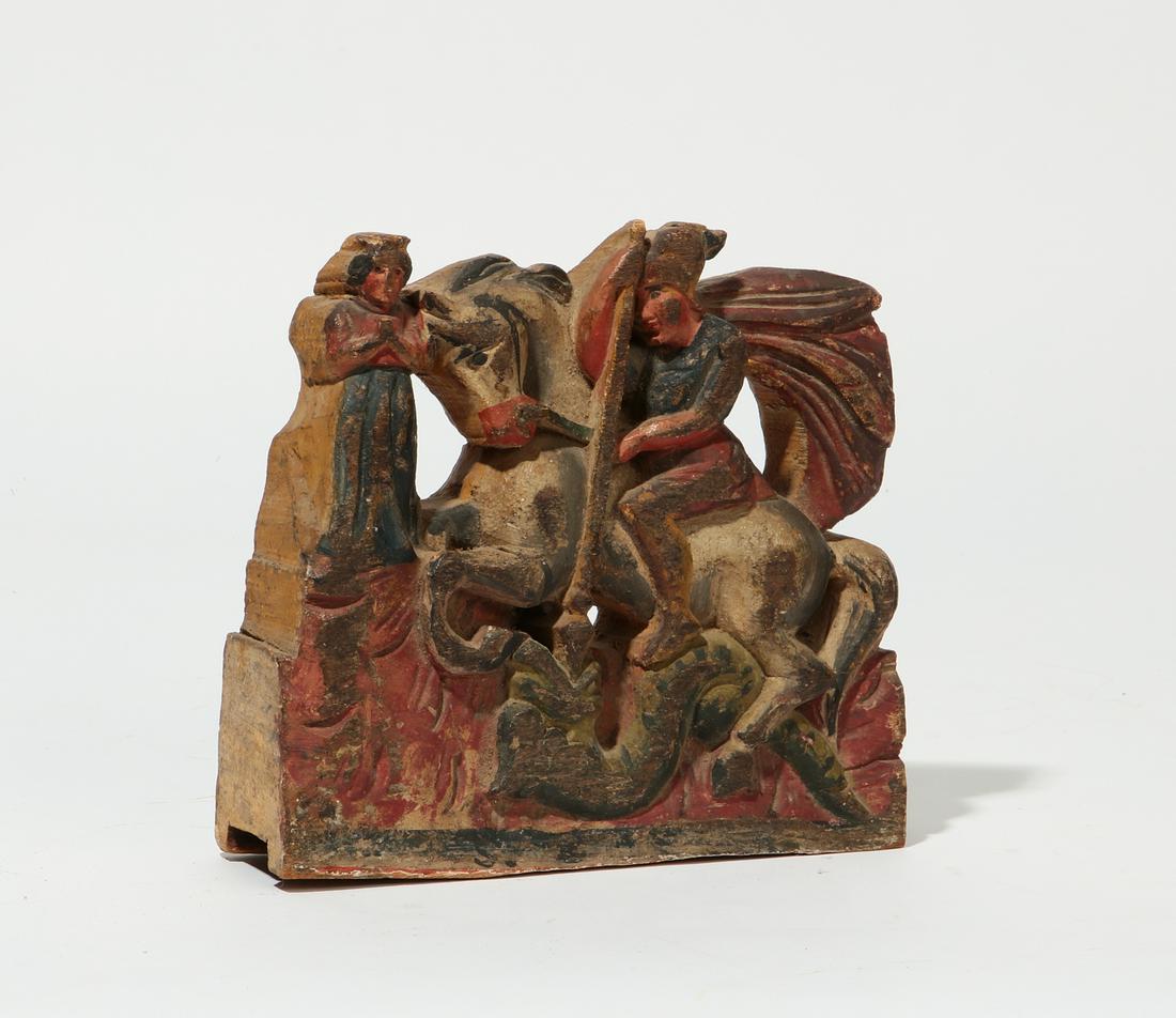 Continental carving St. George Slaying the Dragon (1 of 3)