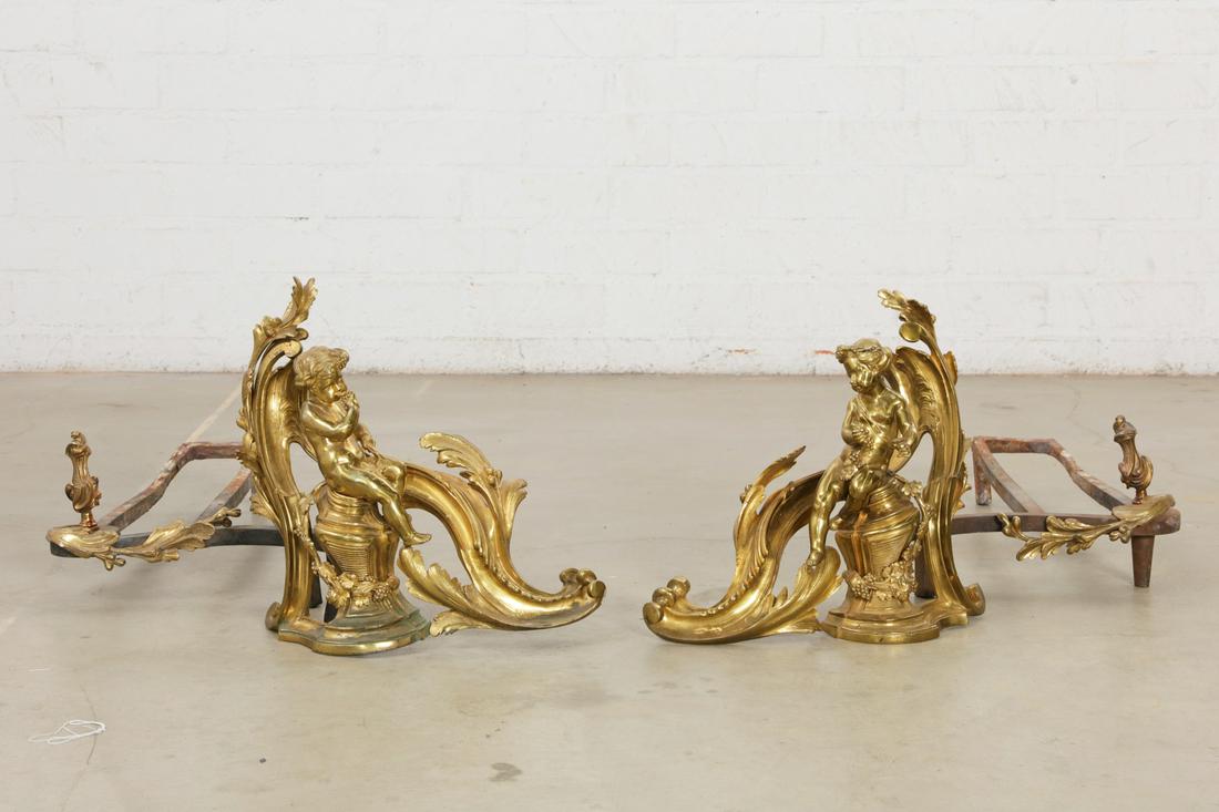A pair of Louis XV style figural chenets (1 of 1)