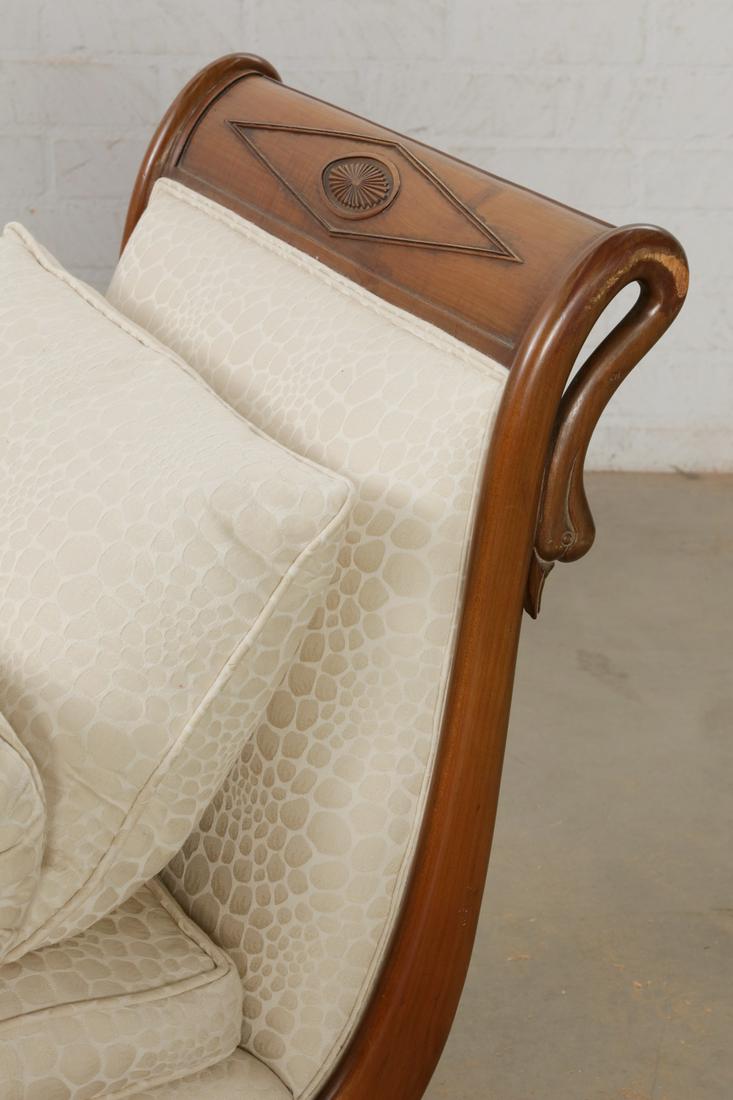 An Empire carved fruitwood chaise lounge (1 of 2)