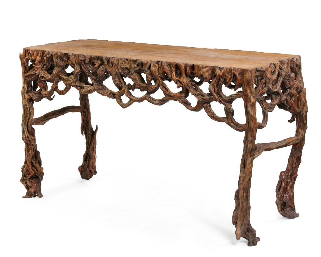A Chinese rootwood center table (1 of 2)