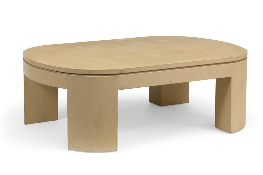 A Karl Springer Banker  coffee table (1 of 3)