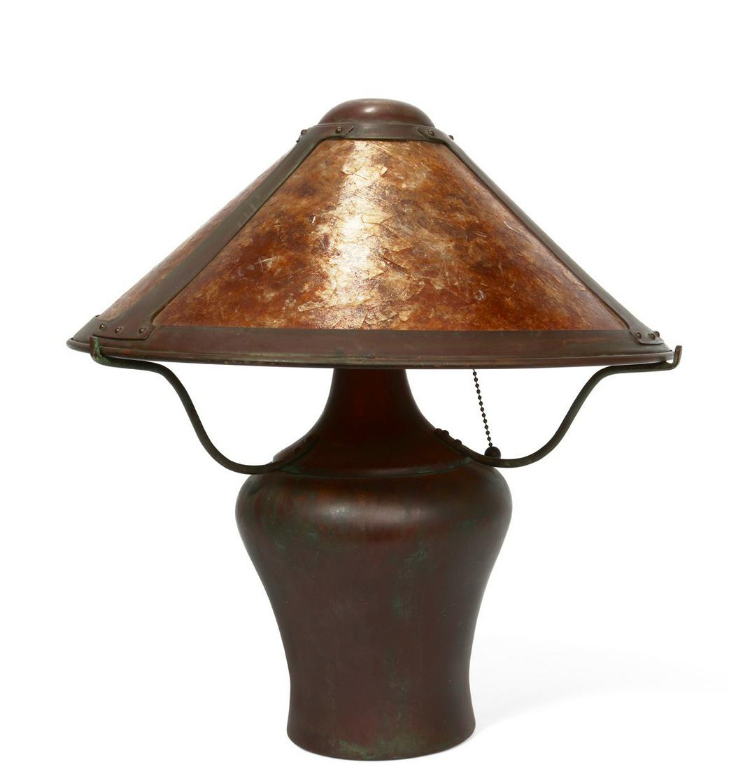 A Mica Lamp Company copper and mica bean pot lamp (1 of 4)