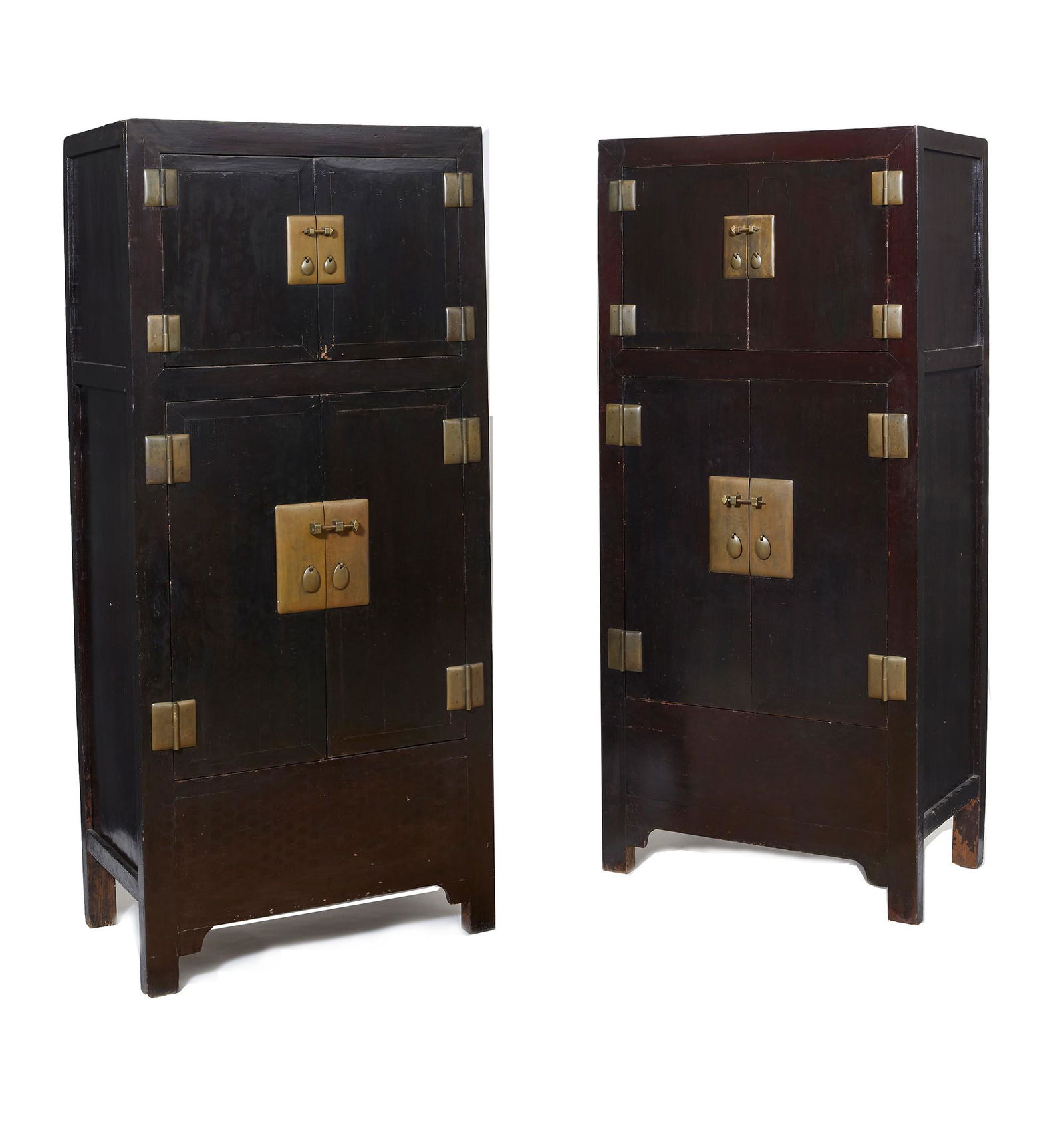 A pair of tall Chinese ebonized cabinets (1 of 4)