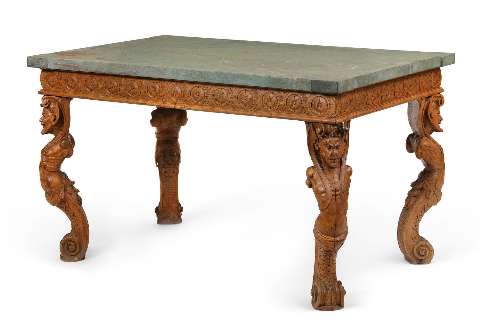 An Italian Baroque style walnut center table (1 of 4)