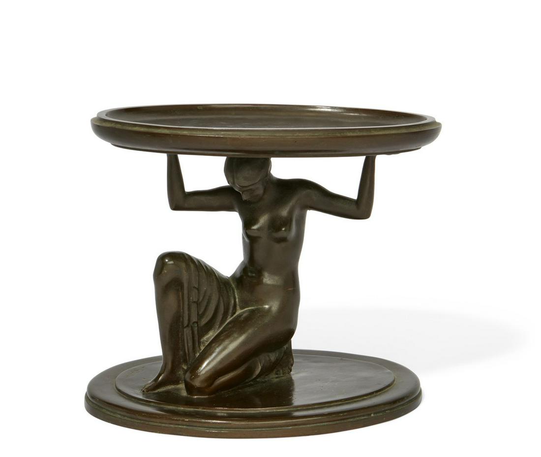 An Austrian Jugendstil bronze tazza, after Grath (1 of 3)