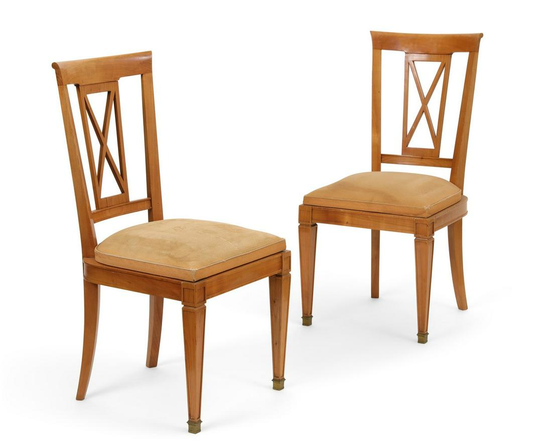 Pair North European Neoclassical style side chairs (1 of 2)