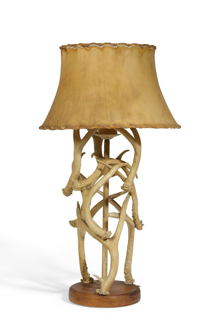 A rustic antler form table lamp (1 of 4)