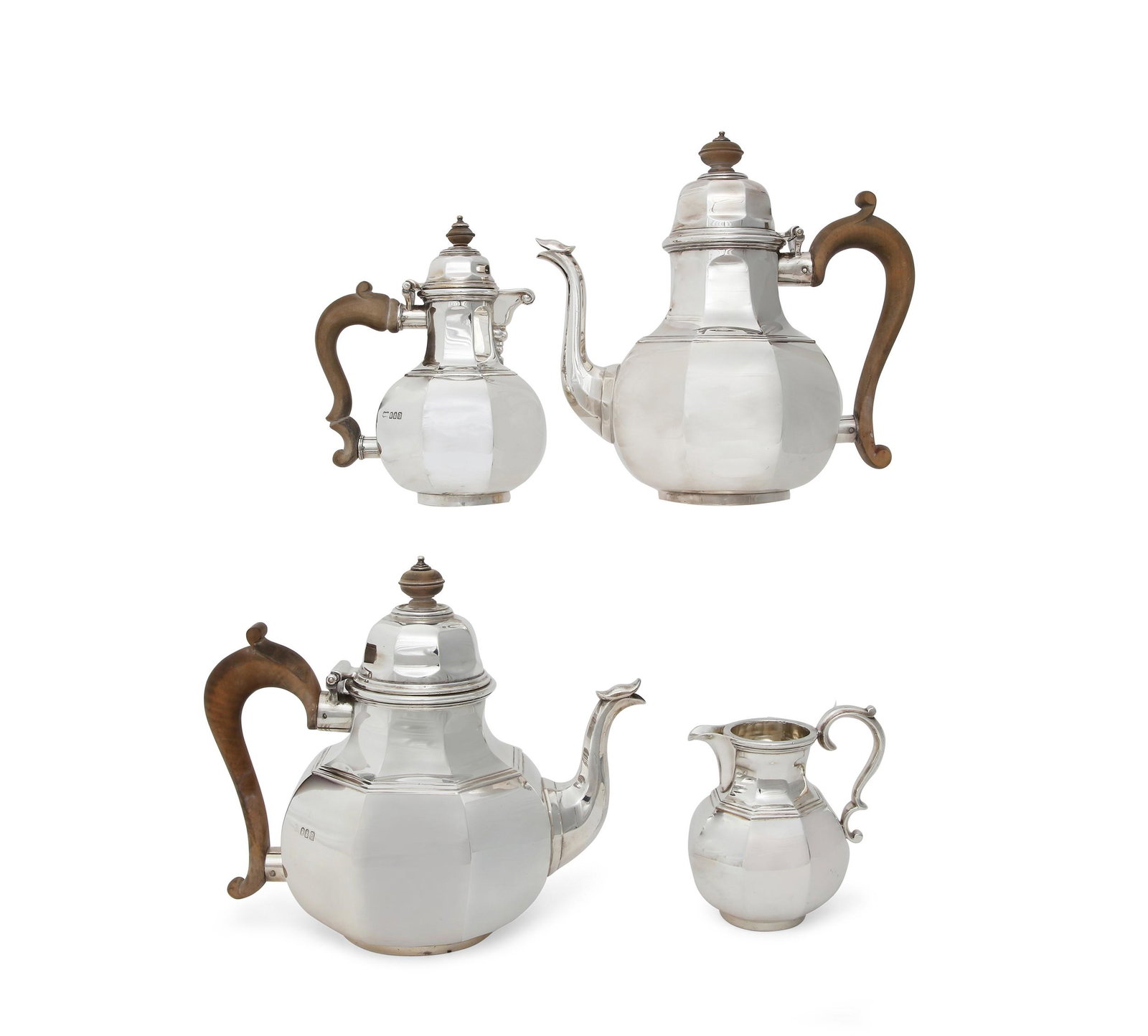 A four piece Britannia silver coffee and tea set (1 of 3)