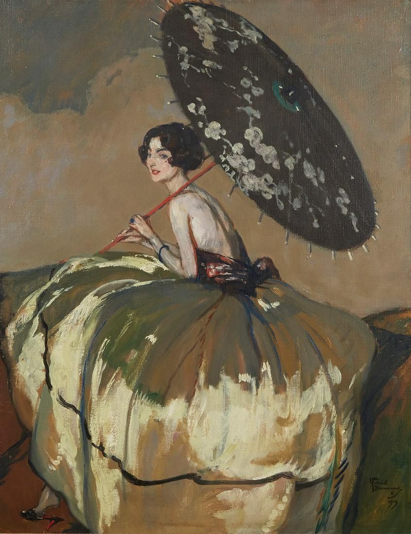 Jean Gabriel Domergue, Portrait of a seated woman (1 of 4)