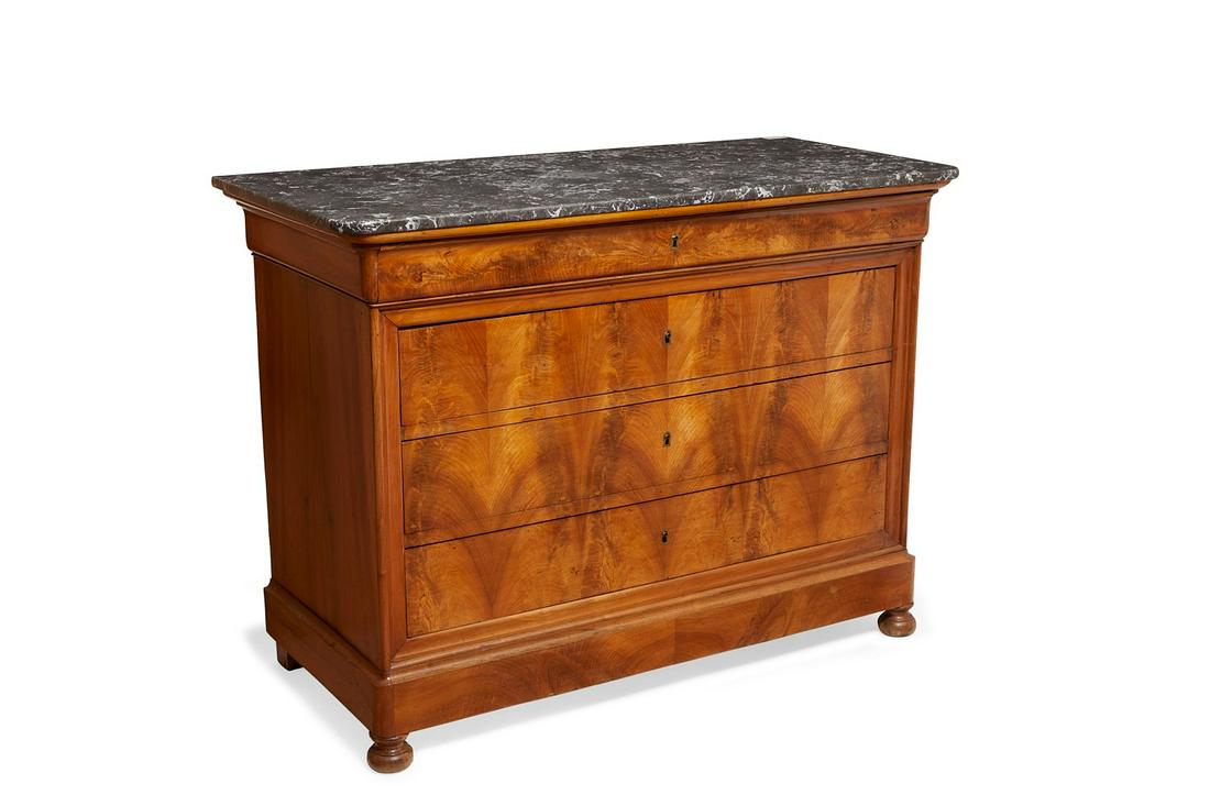 A Charles X walnut commode (1 of 3)