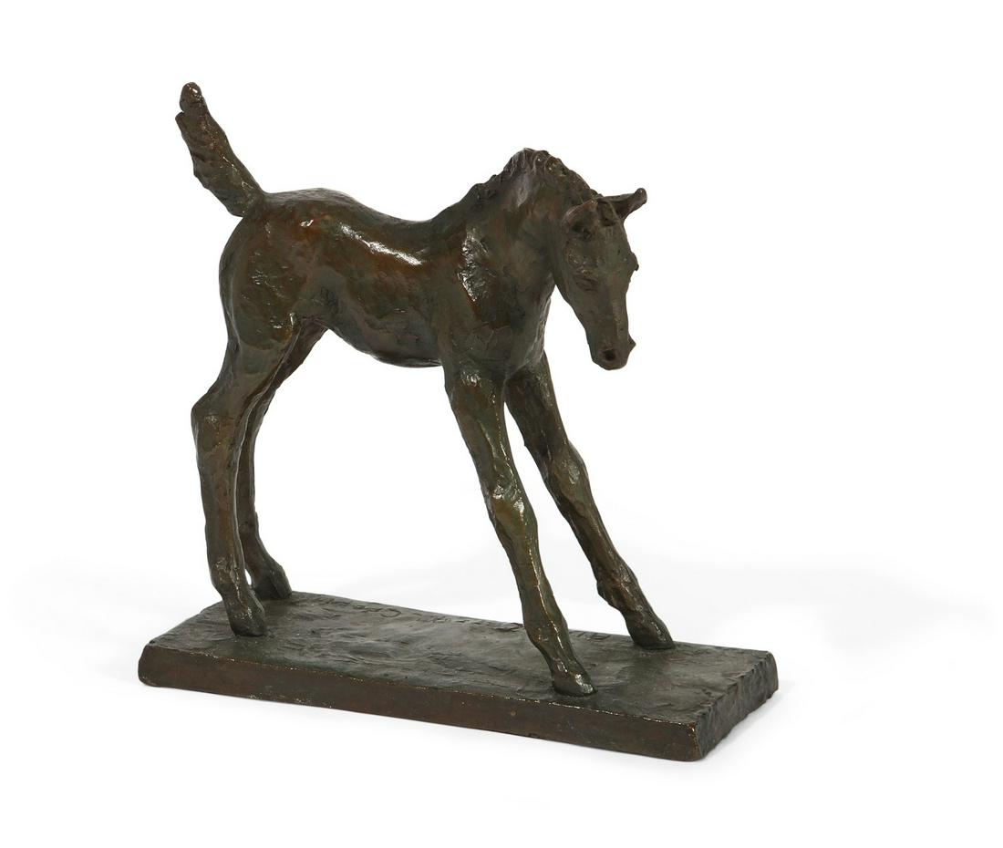 Alice Robertson Carr de Creeft, Foal, bronze: Alice Robertson Carr de Creeft (American, 1899-1996)Foalpatinated bronzethe base inscribed Alice Carr de Creeft and JHM CLASSIC BRONZEheight 6 1/2in (16.5cm); width 6 1/2in (16.5cm); depth