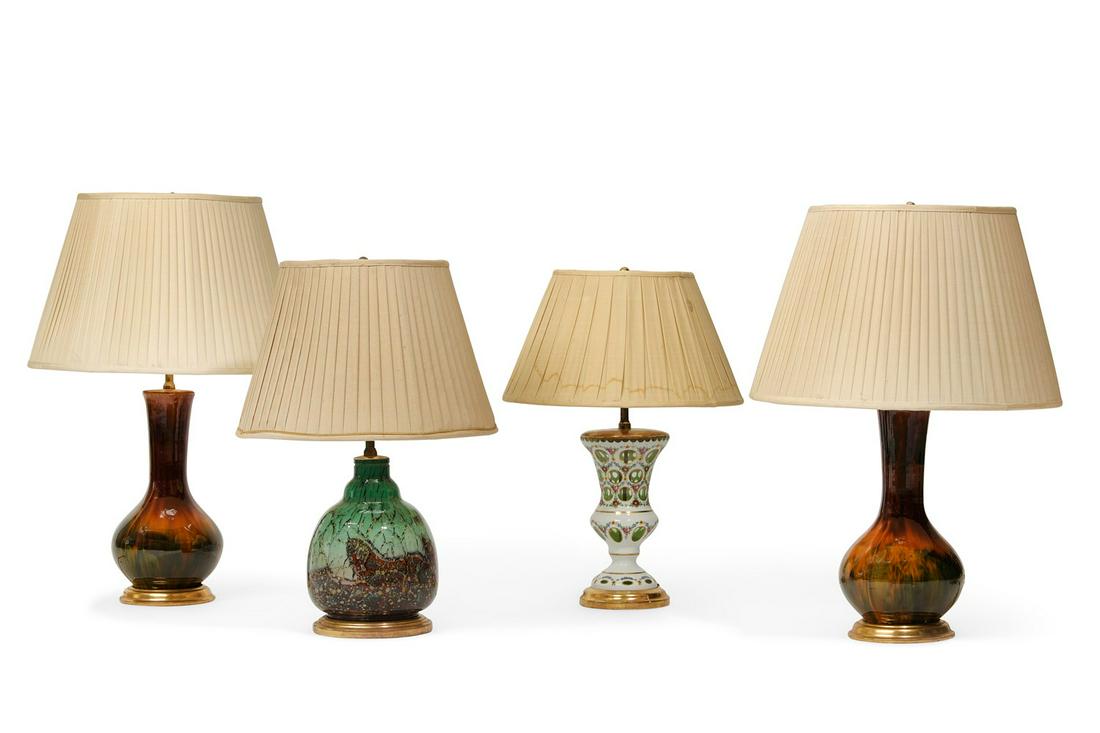 A group of four table lamps (1 of 2)