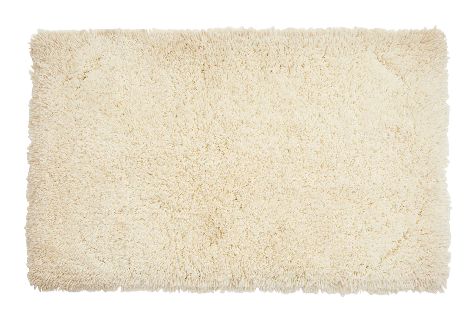 A small white shag rug (1 of 3)