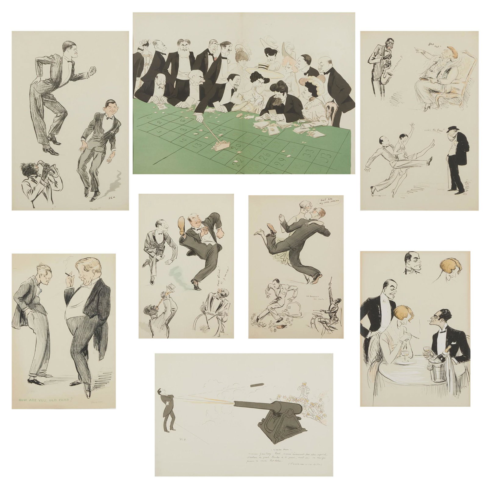 Georges Goursat (SEM), Caricatures (8) (1 of 18)