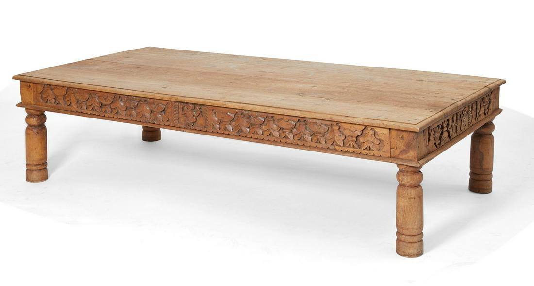 A Mexican hardwood low table (1 of 3)