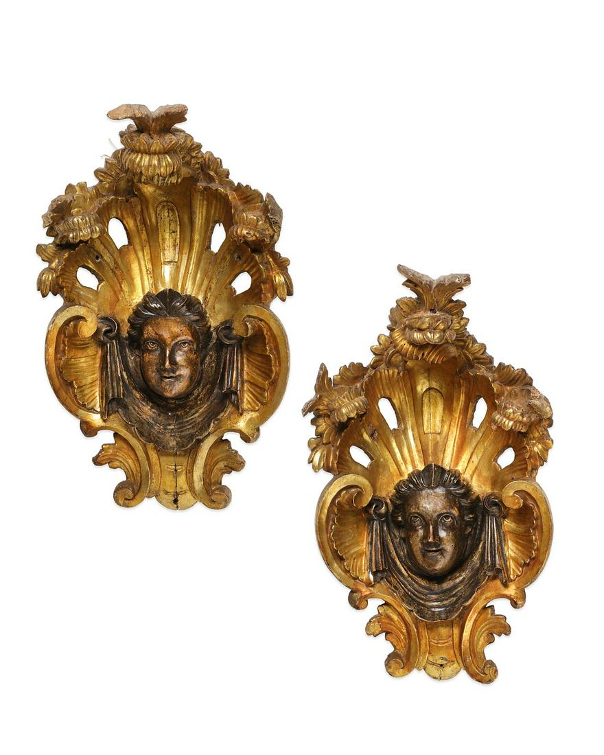 A pair of Baroque giltwood architectural elements (1 of 2)