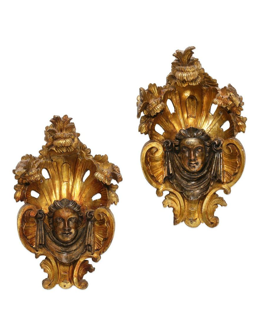 A pair of Baroque giltwood architectural elements (1 of 2)
