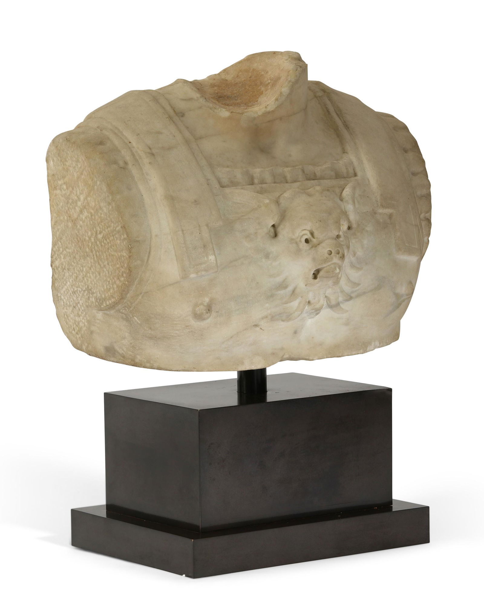 An Italian marble cuirassed bust fragment (1 of 3)