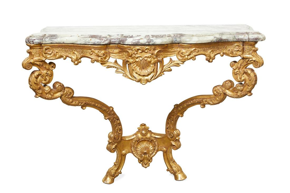 A pair of Continental Rococo giltwood consoles (1 of 5)