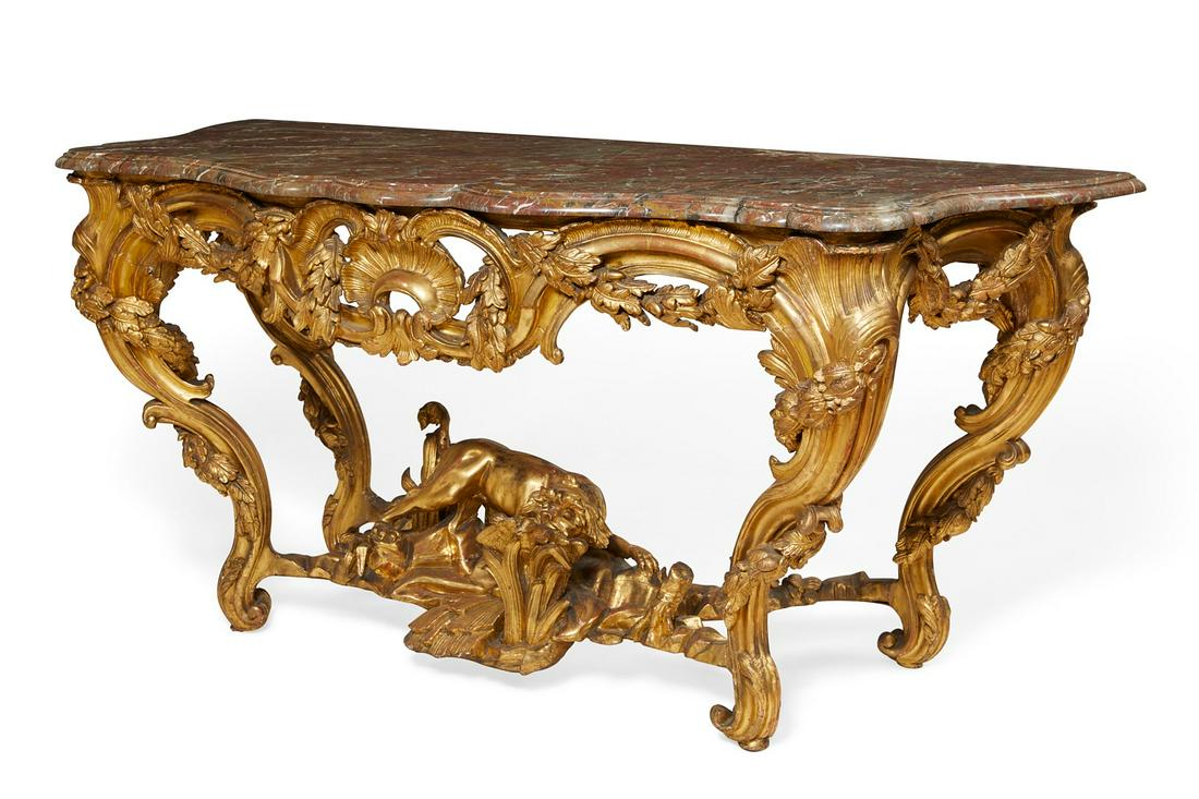 A impressive Louis XV giltwood console table (1 of 12)