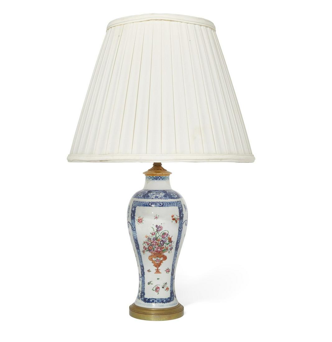 A Chinese Famille Rose vase lamp (1 of 9)