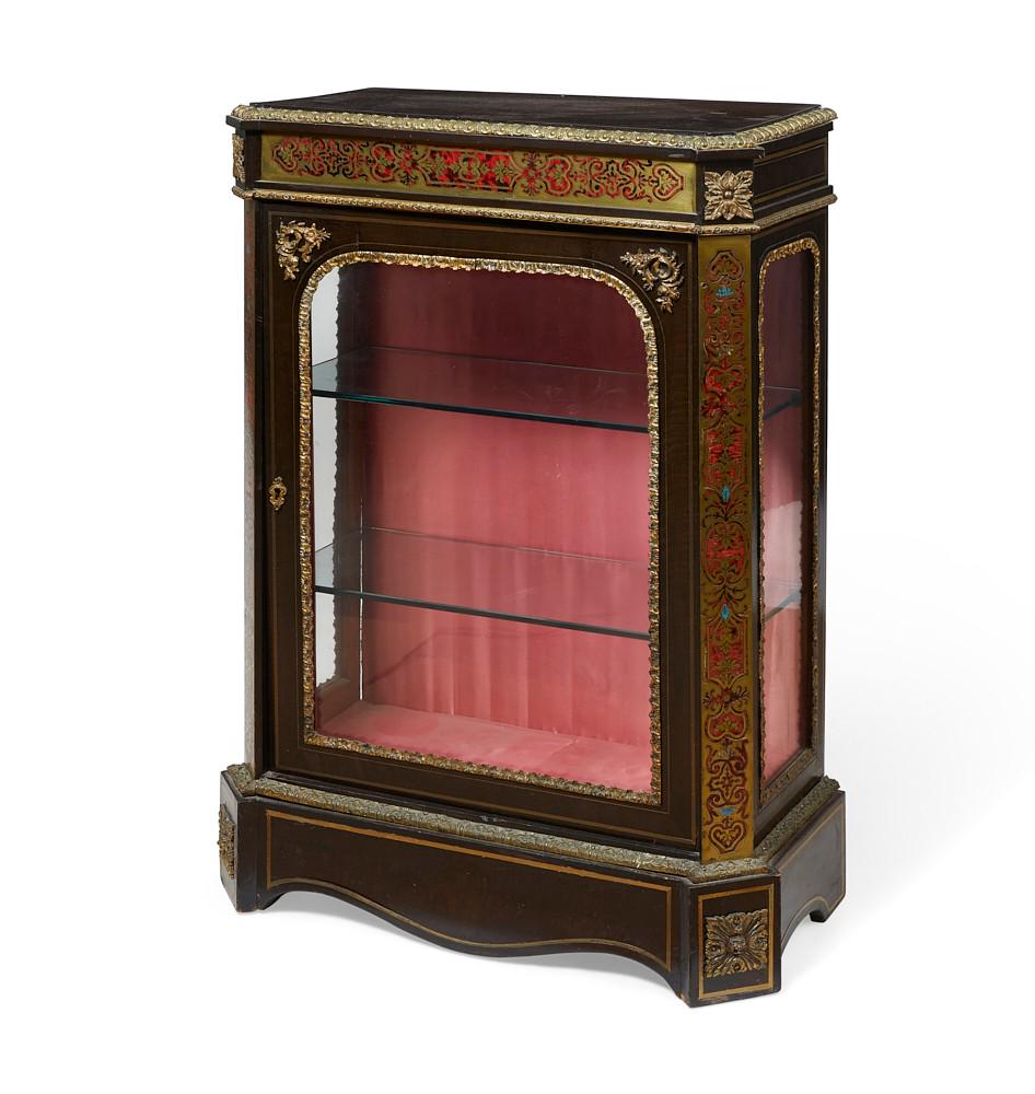 A French Boulle marquetry vitrine cabinet (1 of 5)