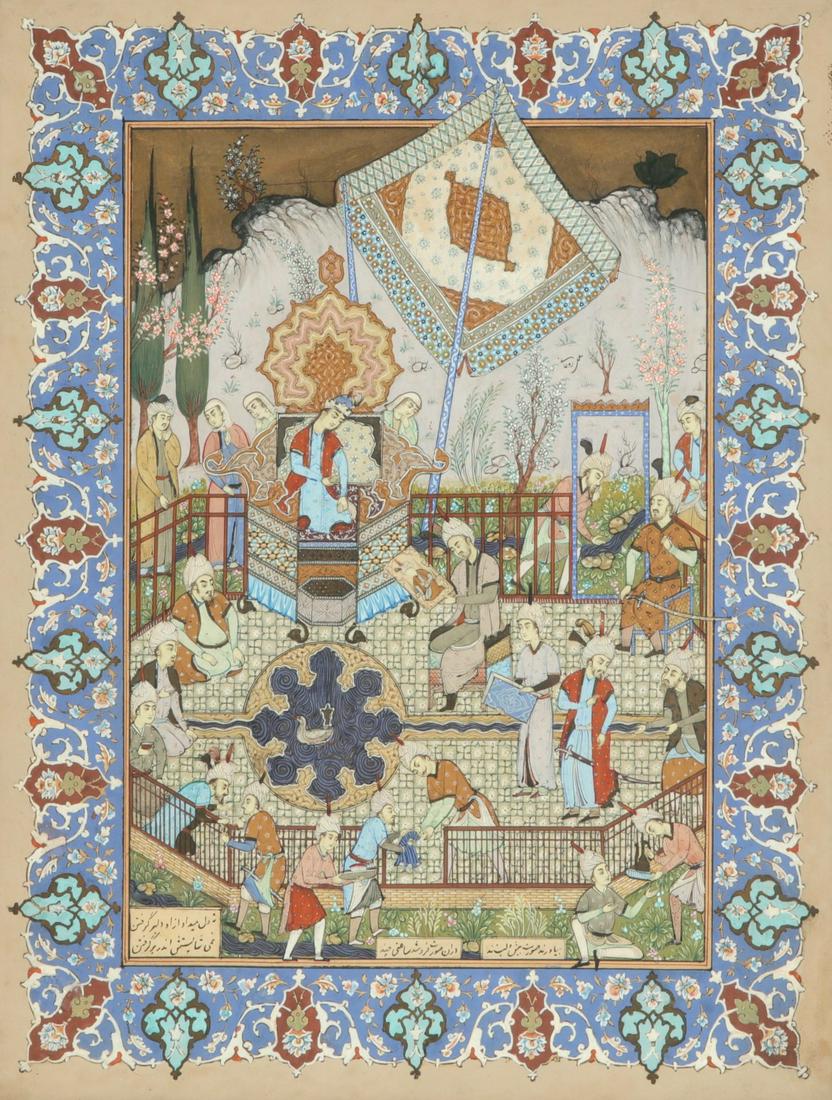 An Indo-Persian gouache painting (1 of 3)