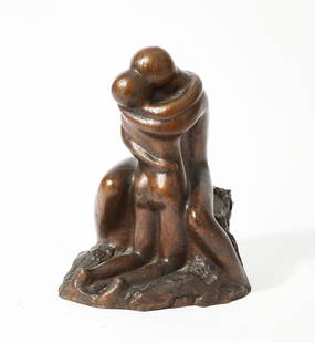 Carol Miller, The Embrace, 1965, bronze: Carol Miller (American, b. 1933)The Embrace, 1965patinated bronzeinscribed Carol. Z. and dated13 3/4 x 9 x 10in (35 x 23 x 25.5cm) Provenance: Property from a Private Granad