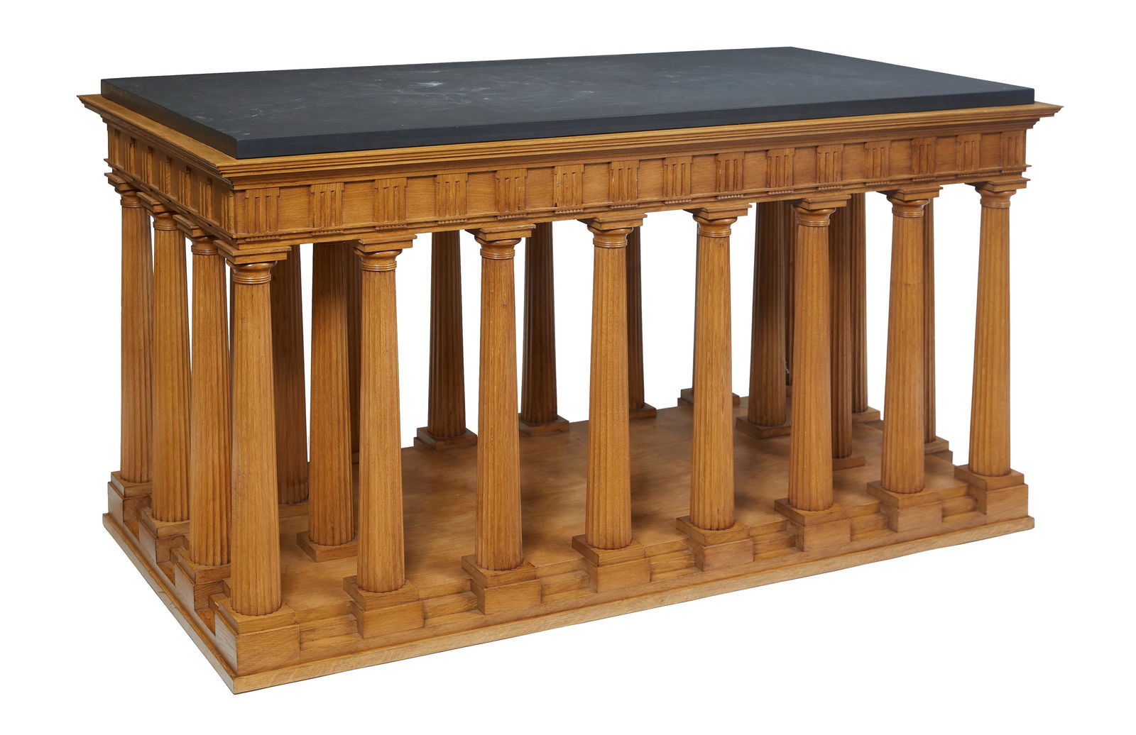 Continental Neoclassical style oak center table (1 of 5)