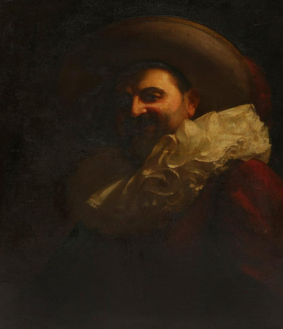 Continental School, Portrait of a cavalier, oil: Continental School (19th century) Portrait of a cavalier oil on canvas 27 1/4 x 22in (69 x 56cm) Provenance: Sold Bonham's, Knightsbridge, 27 October 2009, lot 125. Property from a Priva