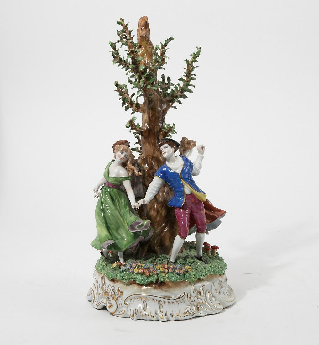 A German (Plaue) porcelain figural group (1 of 3)