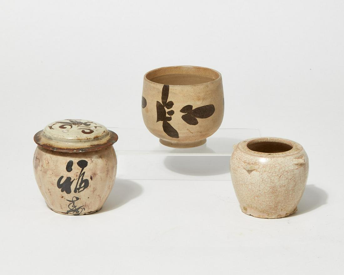 Three Chinese painted vessels (1 of 8)