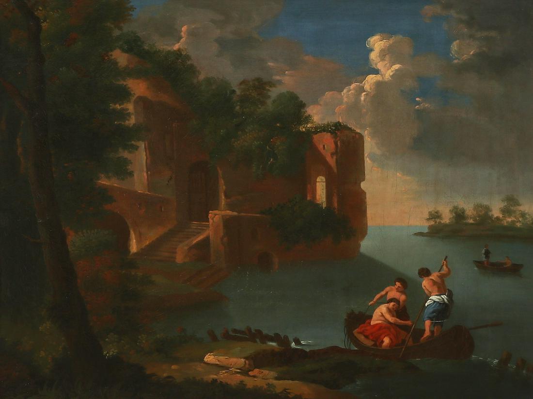 Continental School, Figures in a vessel, oil (1 of 5)