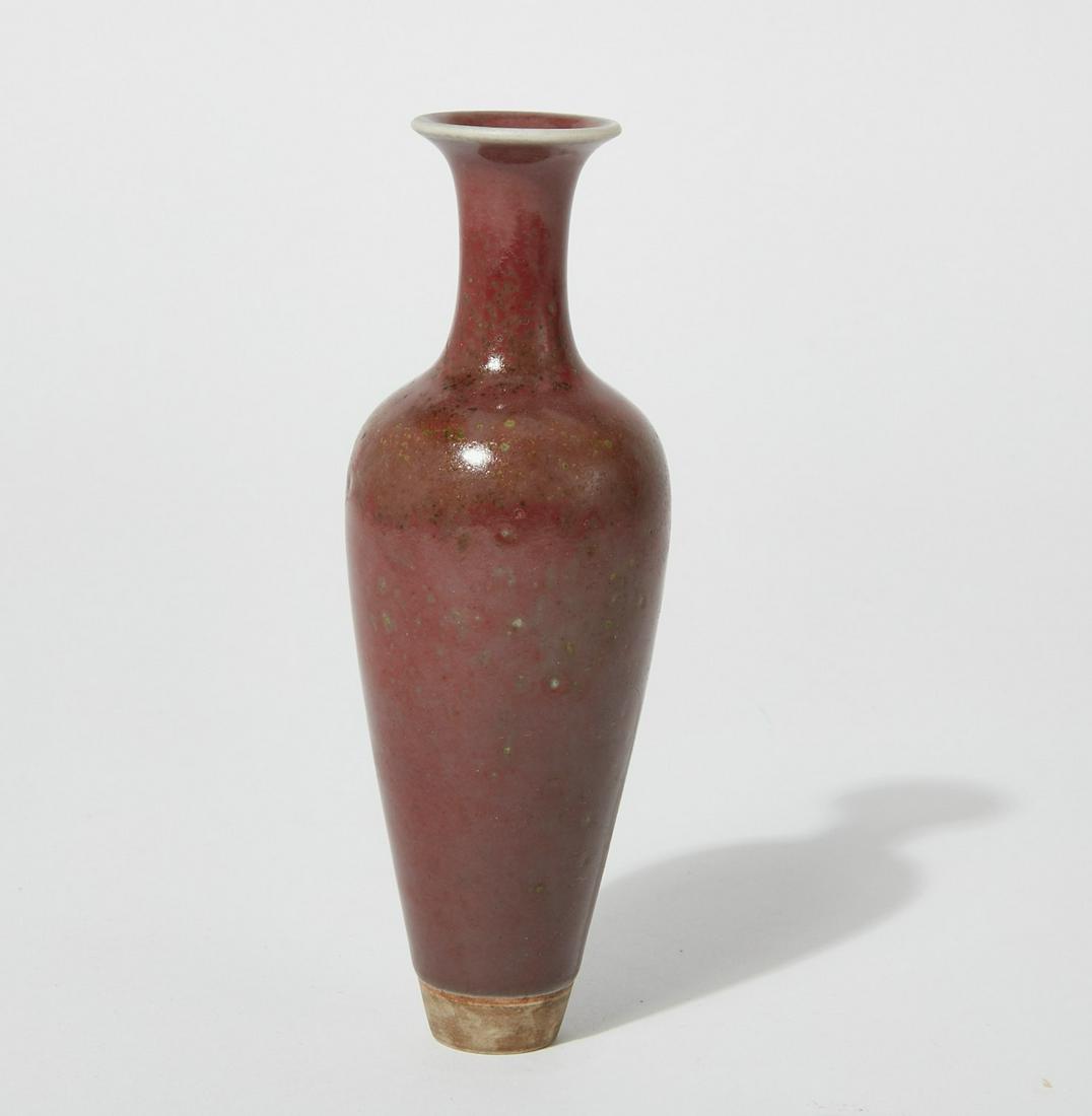 A Chinese peachbloom porcelain vase (1 of 6)