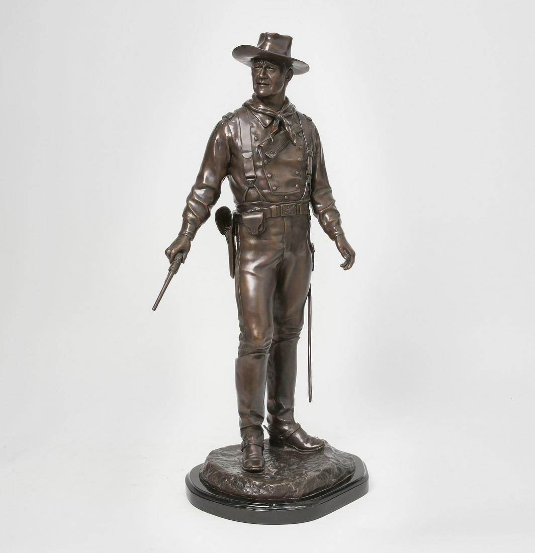 American bronze statue of John Wayne,  Coursaut (1 of 4)
