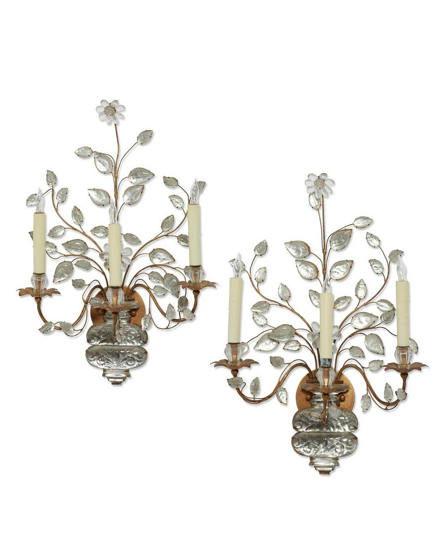 Pair Louis XVI style wall lights, Maison Bagues (1 of 6)