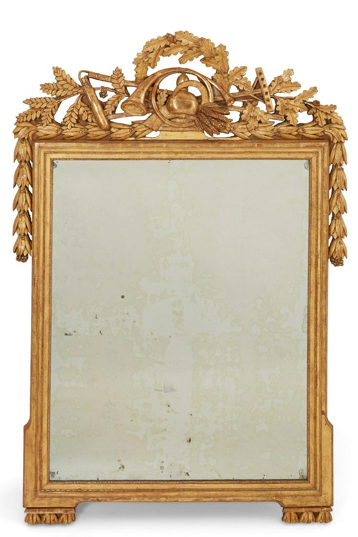 A Louis XVI giltwood mirror, late 18th century (1 of 4)