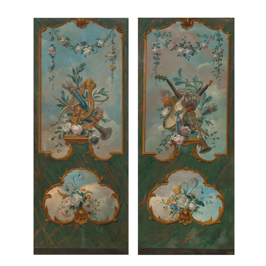 French trompe l oeil boiserie style panels (1 of 7)