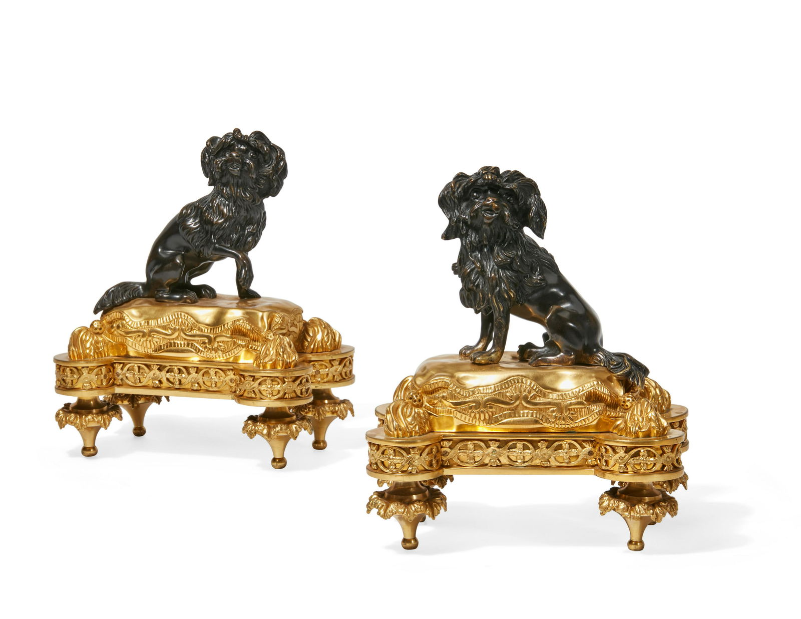 Pair of Louis XVI style chenets, after Caffieri (1 of 5)