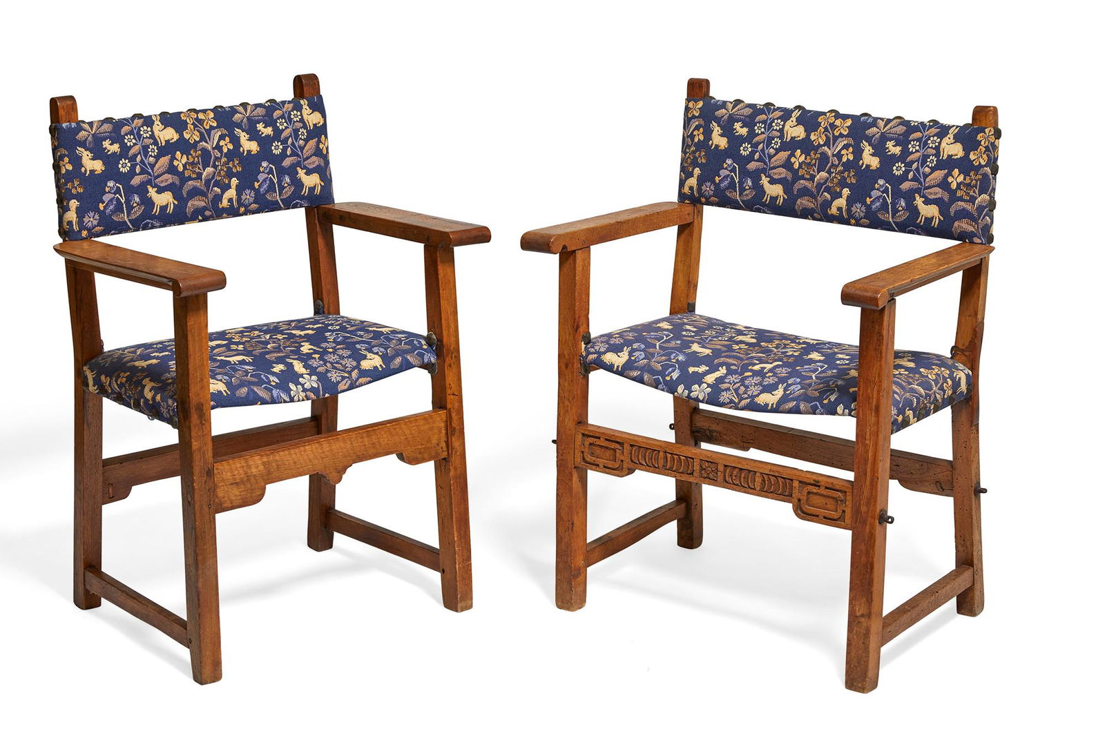 Two Spanish Baroque style walnut armchairs (1 of 6)