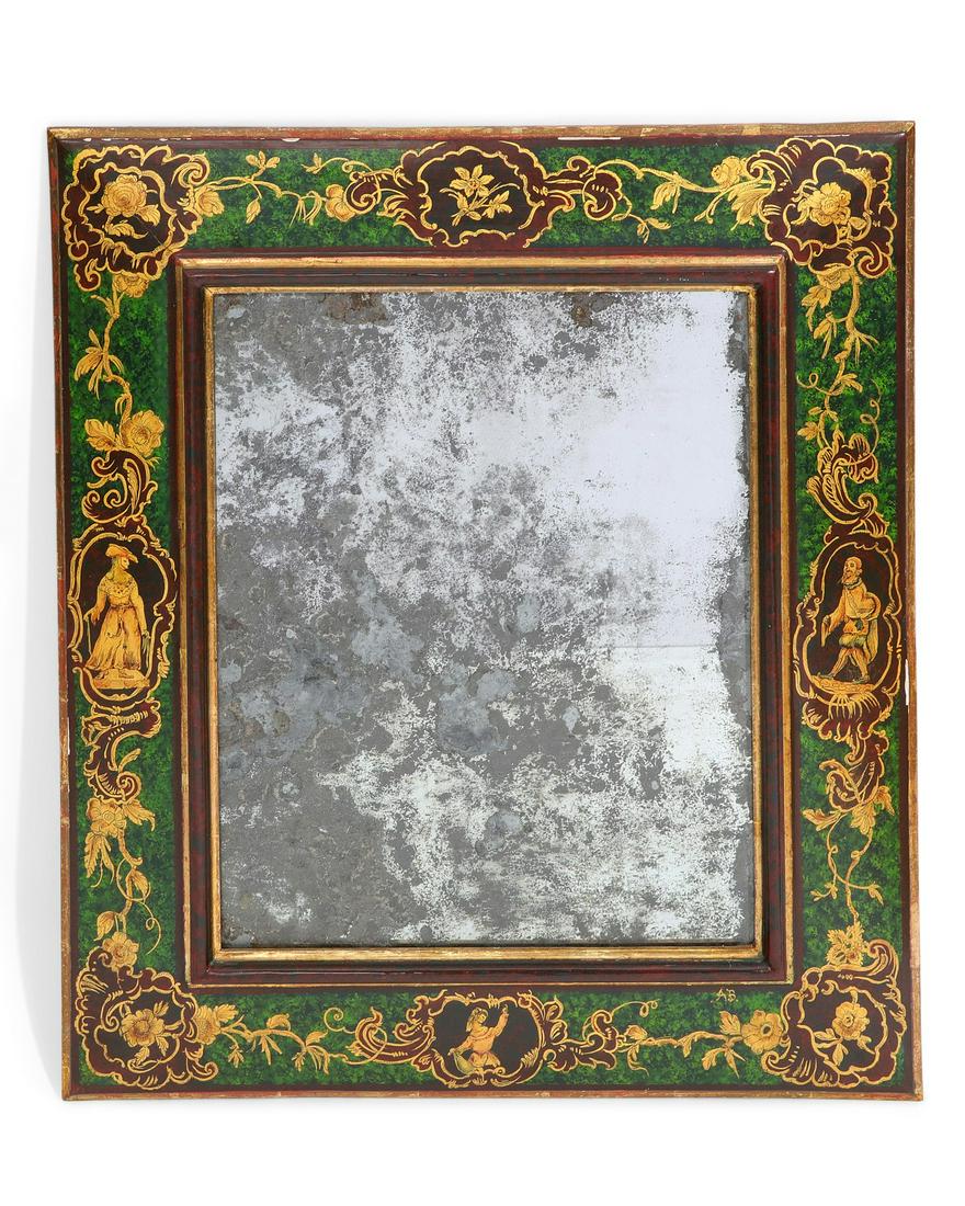 A Venetian parcel gilt and grain painted mirror (1 of 5)