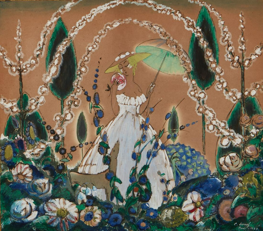 Konstantin Somov, Woman with parasol, 1927 (1 of 5)