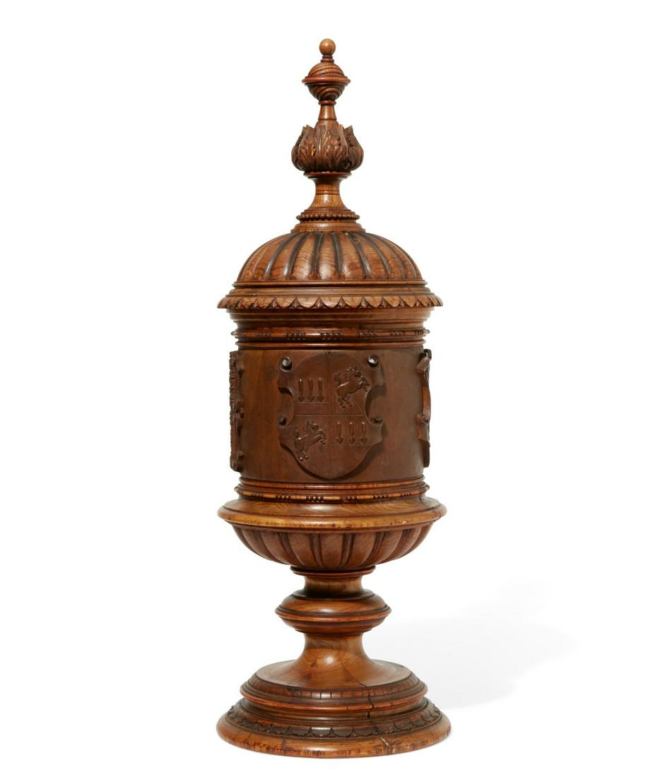 A Continental pine standing tobacco box (1 of 8)