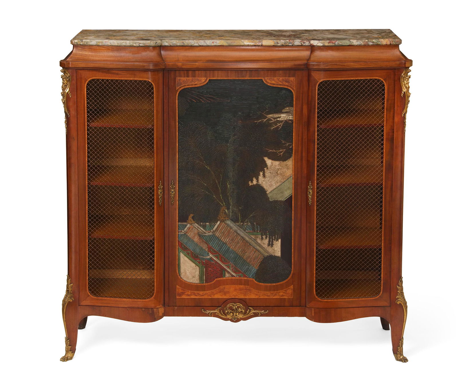 Francois Linke: lacquer inset mahogany cabinet (1 of 11)