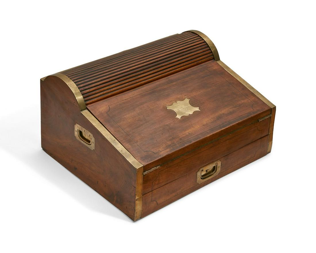 An Anglo Chinese hardwood campaign lap desk (1 of 11)