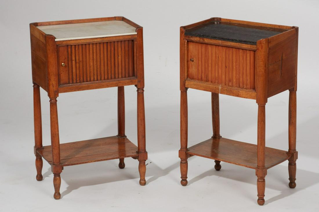 Two similar Directoire fruitwood tables de chevet (1 of 6)