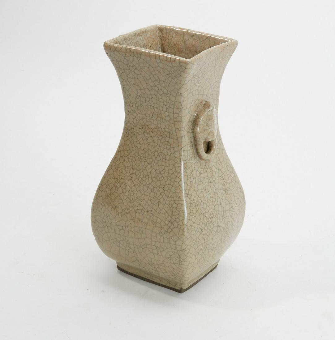 A Chinese baluster crackle glazed porcelain vase (1 of 3)