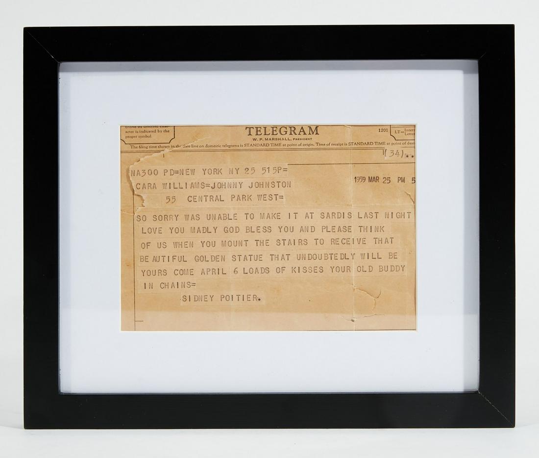 A Sidney Poitier telegram to Cara Williams (1 of 3)