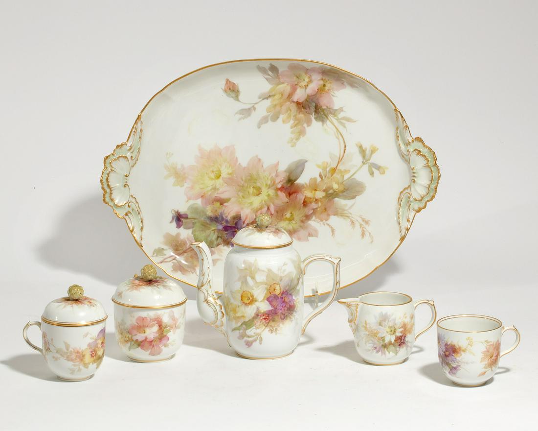 A Berlin (K.P.M.) porcelain tete a tete service (1 of 2)